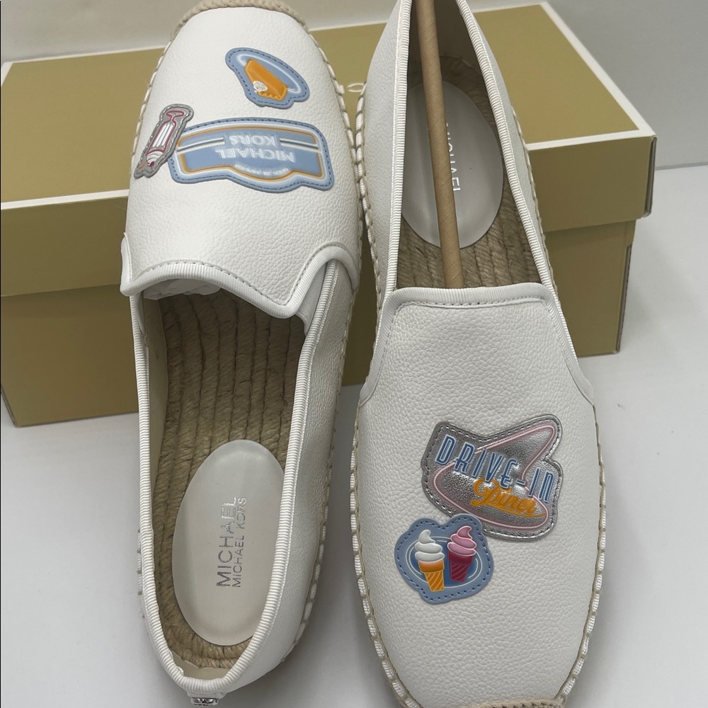 White Espadrille Slip-On Shoes - Picture 11 of 16